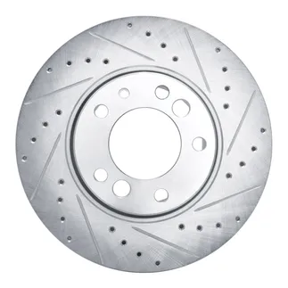 R1 Concepts EDZ-31031R Brake Rotor Drilled and Slotted Silver